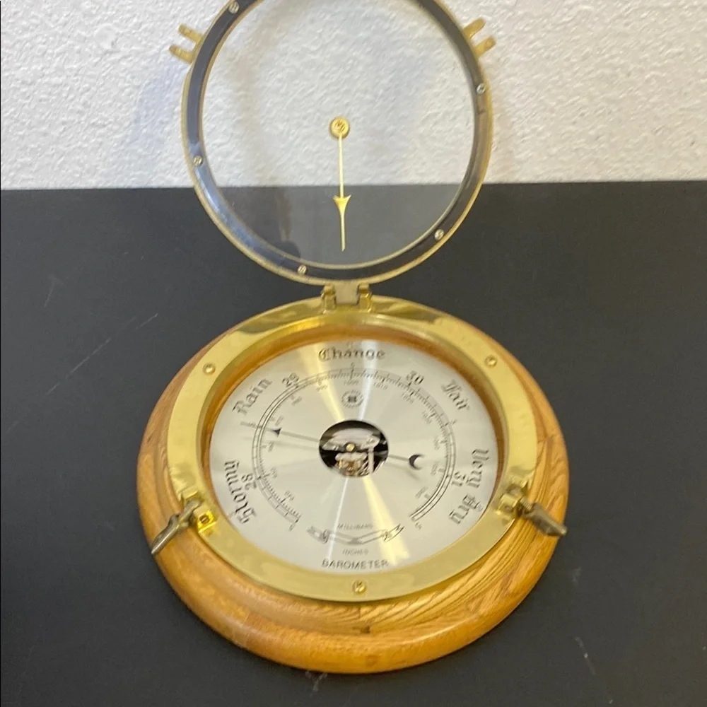 Bey-Berk Gold and Silver Wall Barometer